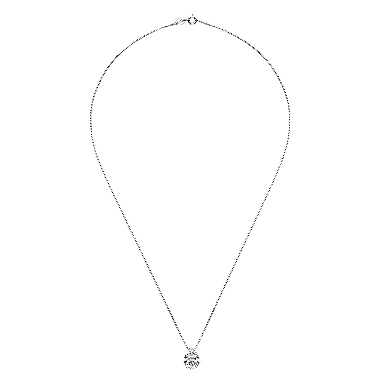  1ct 2ct 3ct Round Cut Moissanite Solitaire Pendant Necklace SETUxNEOMA