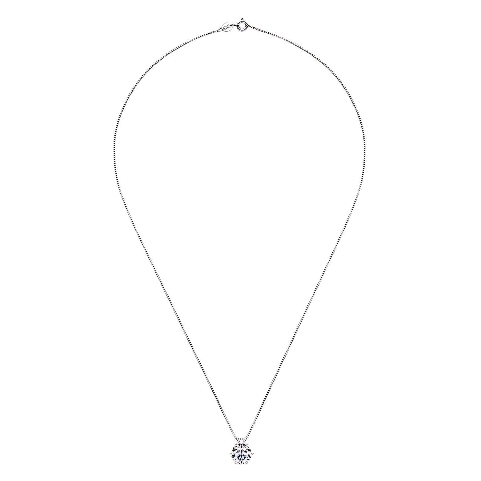  1ct 2ct 3ct Round Cut Moissanite Solitaire Pendant Necklace SETUxNEOMA