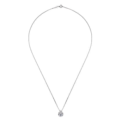  1ct 2ct 3ct Round Cut Moissanite Solitaire Pendant Necklace SETUxNEOMA