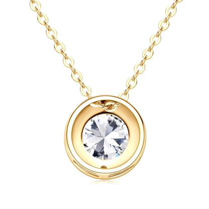  1 Carat Round Brilliant Moissanite Bezel Solitaire Pendant Necklace SETUxNEOMA