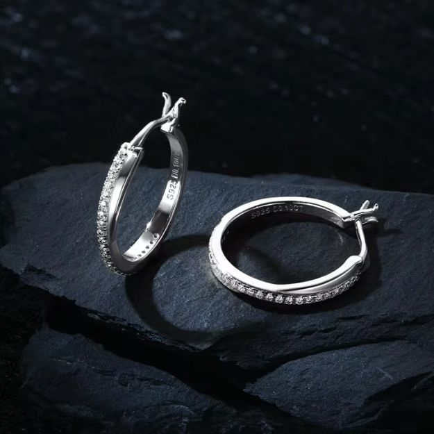  Criss Cross Moissanite Hoop Earrings - Twisted and Crossover Hoops SETUxNEOMA