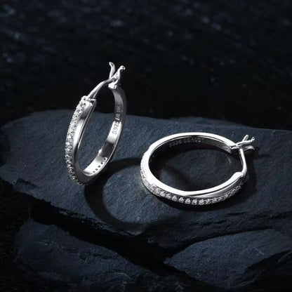 Criss Cross Moissanite Hoop Earrings - Twisted and Crossover Hoops - SETUxNEOMA  