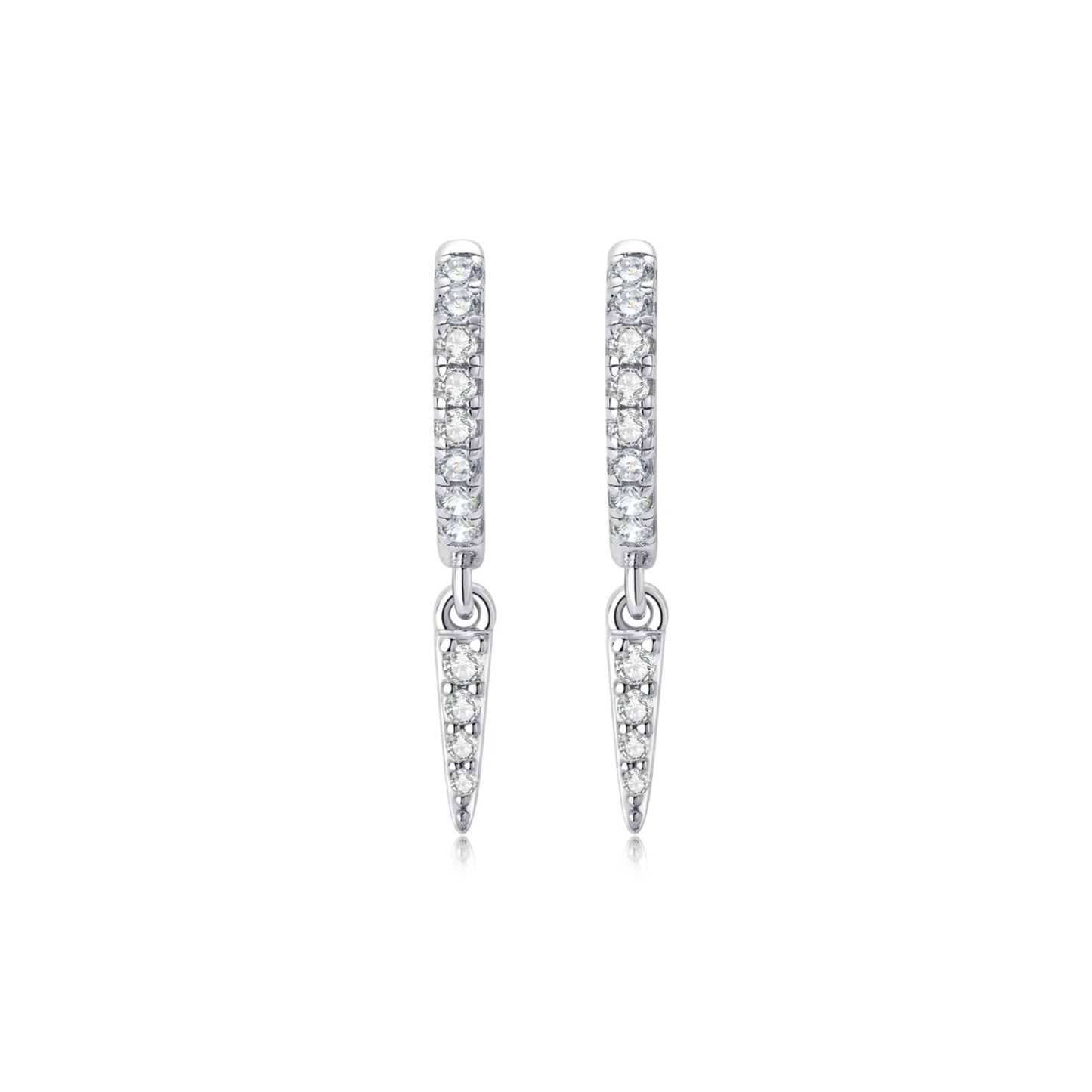  Moissanite Peak Hoop Earrings SETUxNEOMA