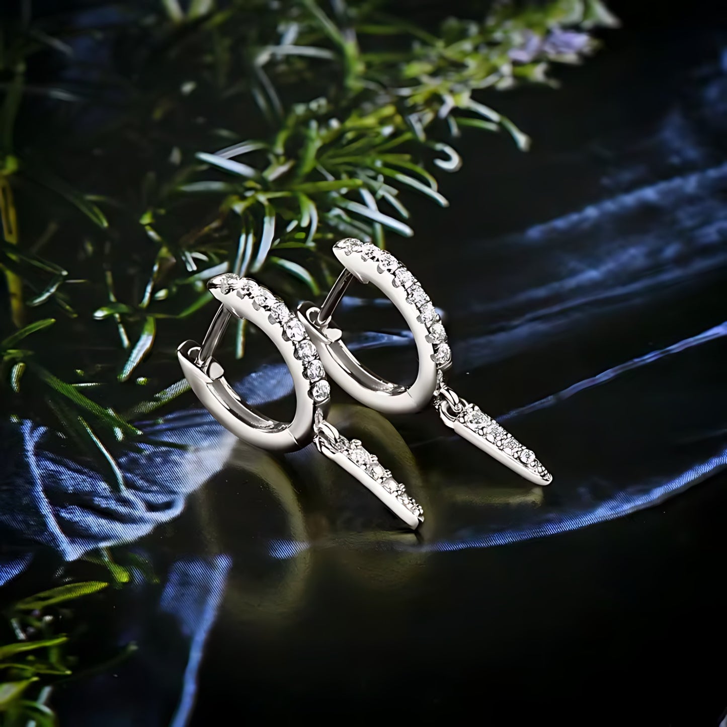  Moissanite Peak Hoop Earrings SETUxNEOMA