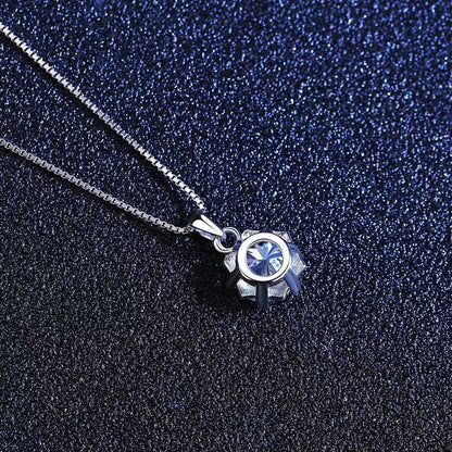 Snowflake Six Claw Moissanite Pendant Necklace