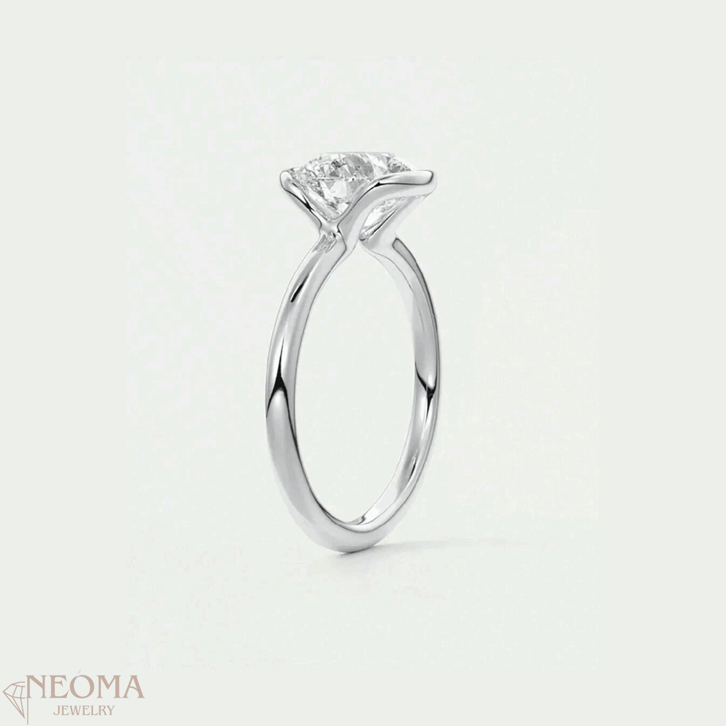 VVS1 Moissanite Solitaire Promise Ring - SETUxNEOMA  