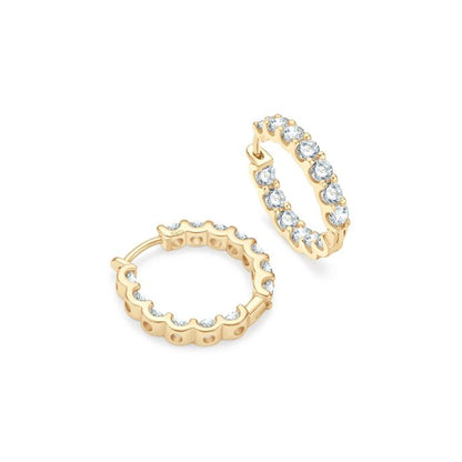 Moissanite Inside-Outside Hoop Earrings - SETUxNEOMA  