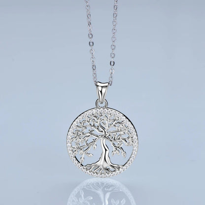  Moissanite Tree Of Life Halo Pendant Necklace SETUxNEOMA