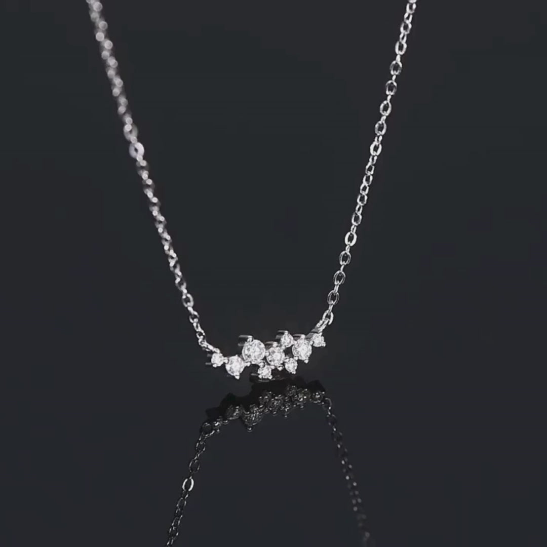 Unique Cluster Moissanite Pendant Necklace | Luxury Jewelry Sale