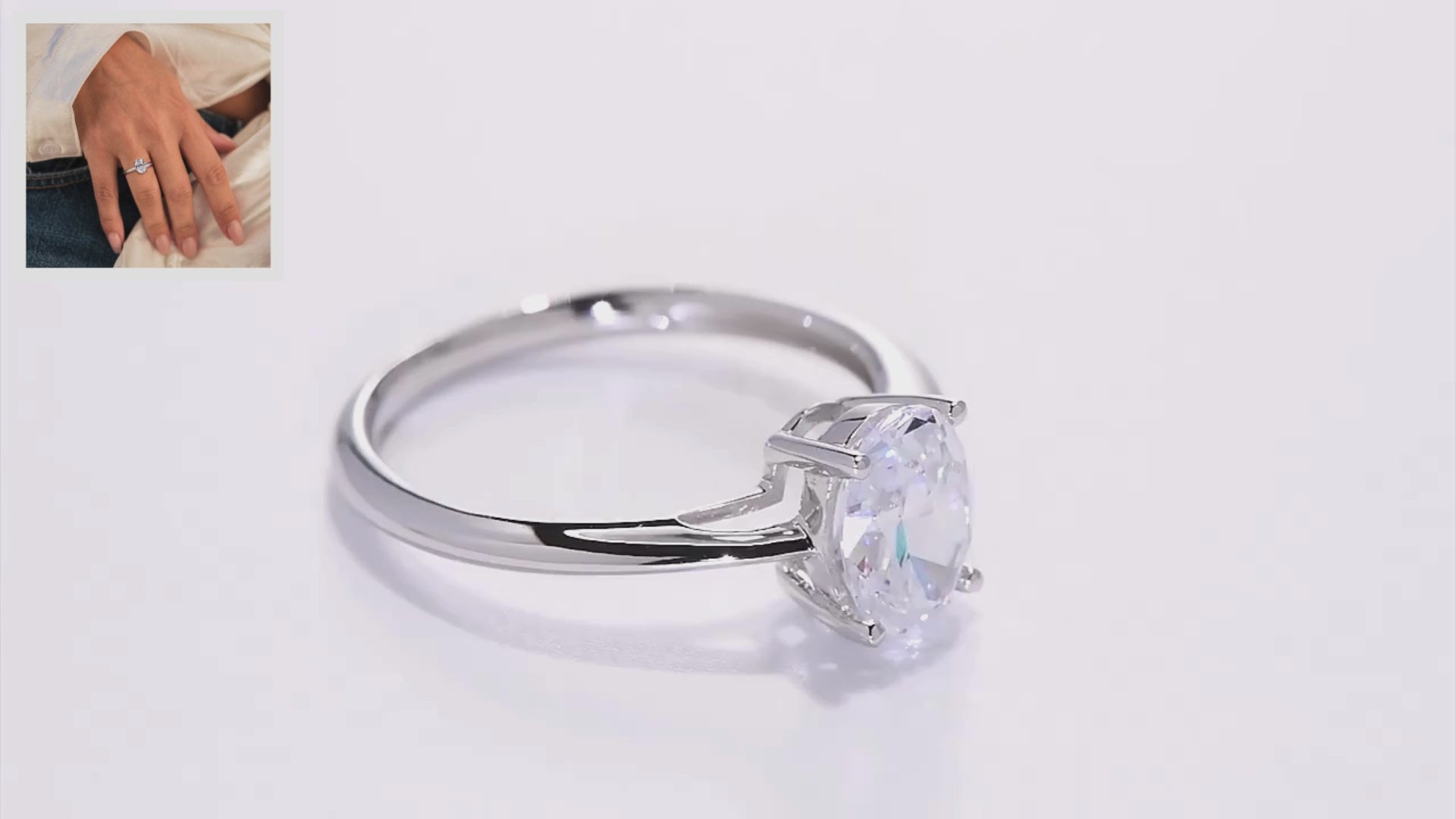 Oval Cut 2 Carat Moissanite Diamond Bridal Ring | Wedding