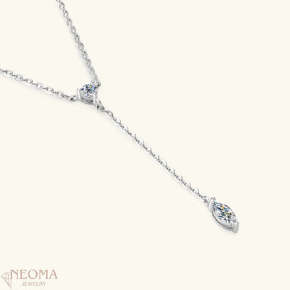  Moissanite Marquise Pendant Necklace - Y Shape Chain Necklace SETUxNEOMA